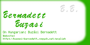 bernadett buzasi business card